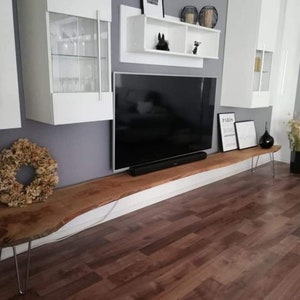 Sideboard TV solid wood natural