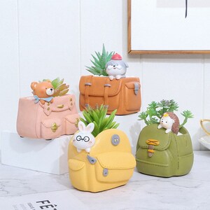 Cute Mini Planter Succulent Planter Indoor Plant Pot Office Desk Decor Pen Pencil Holder