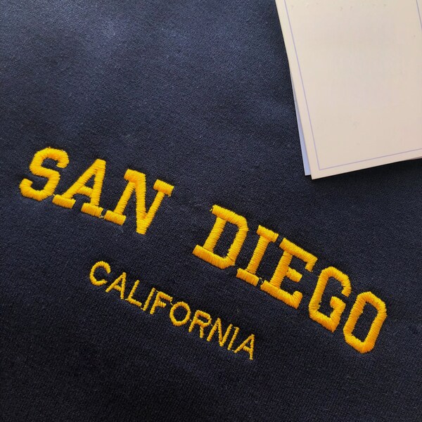 San Diego Logo Embroidery Etsy