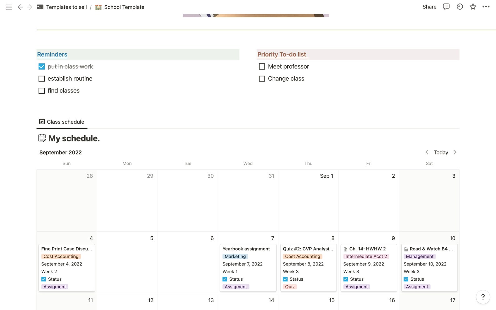 School Notion Templateanime Aesthetic Etsy