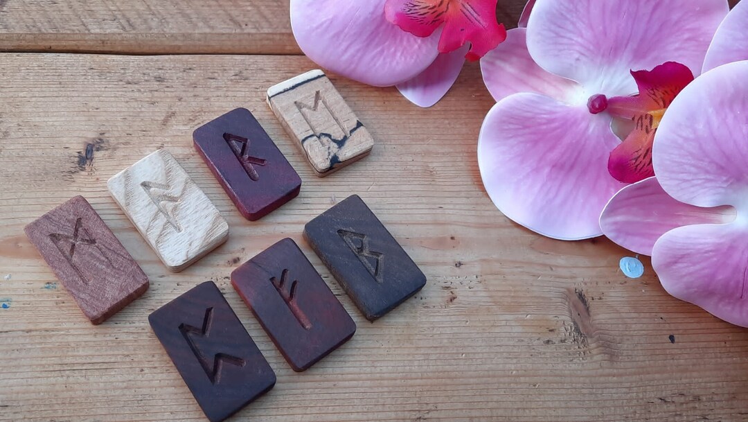 Freyja Rune Set With Spiritually Matched Woods Etsy