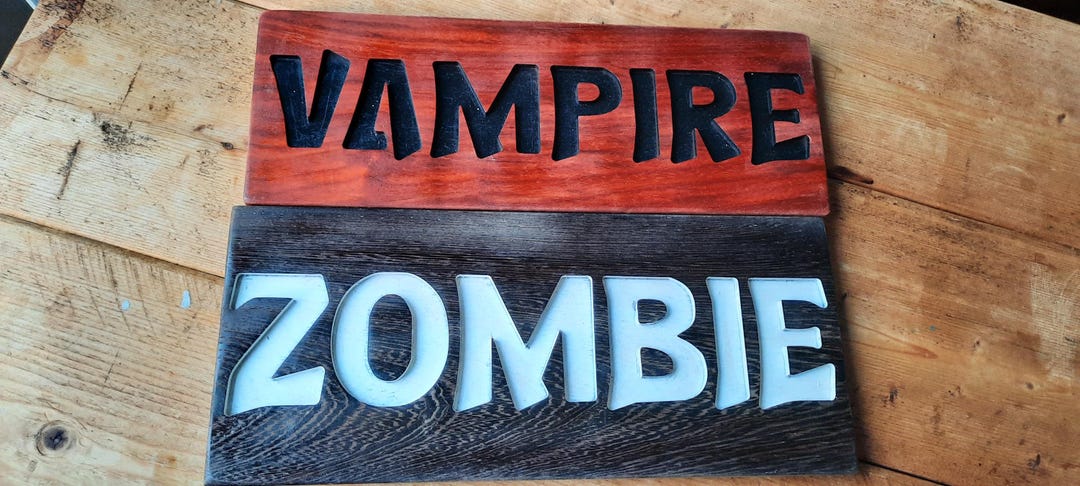 Vampire and Zombie Signs - Etsy UK