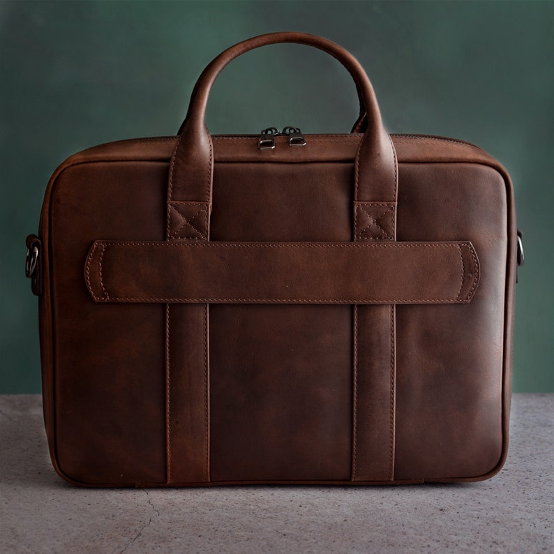 Briefcase Crossbody Bags Men Leather Briefcase Men Etsy