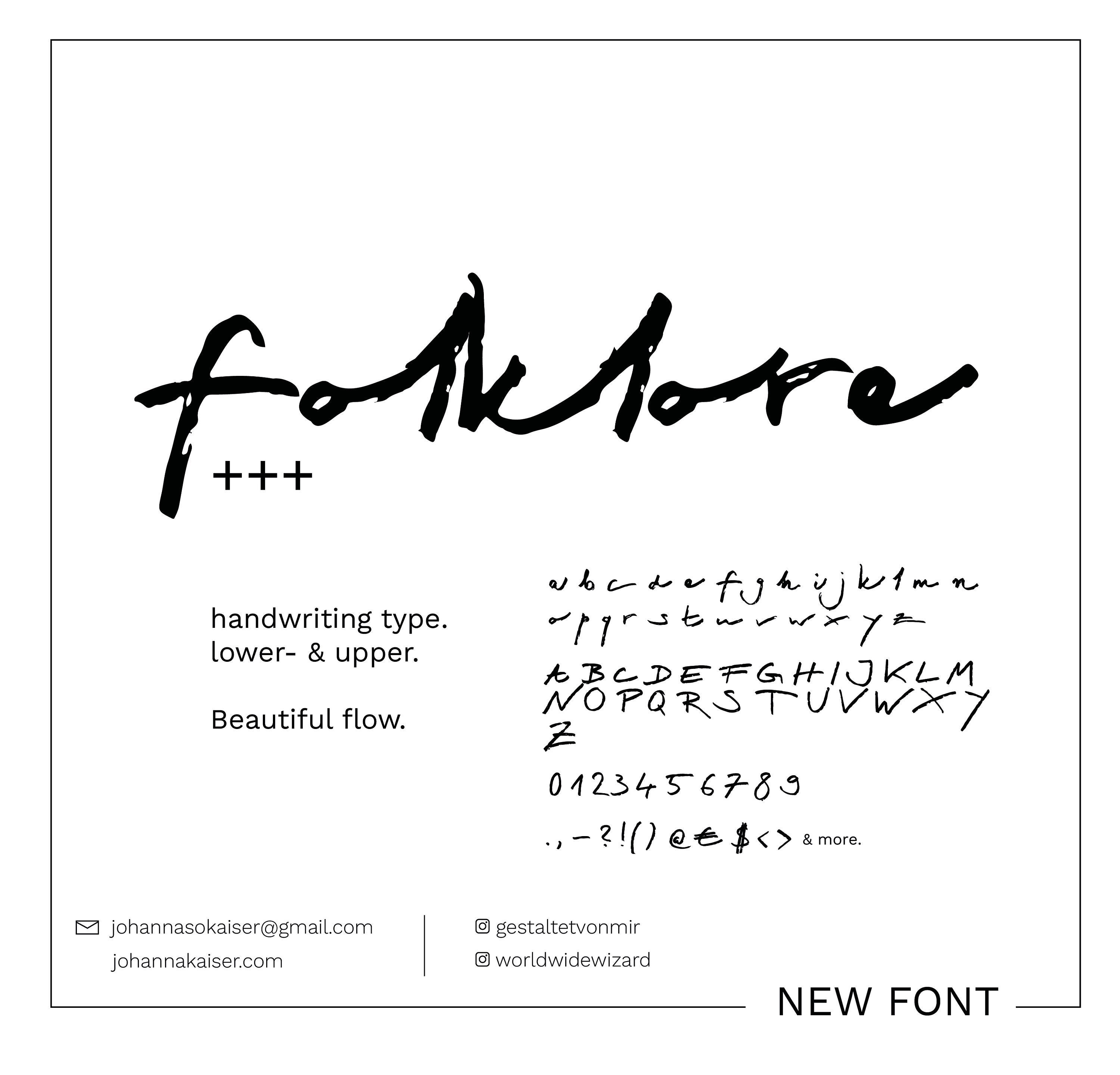 FOLKLORE Font Etsy