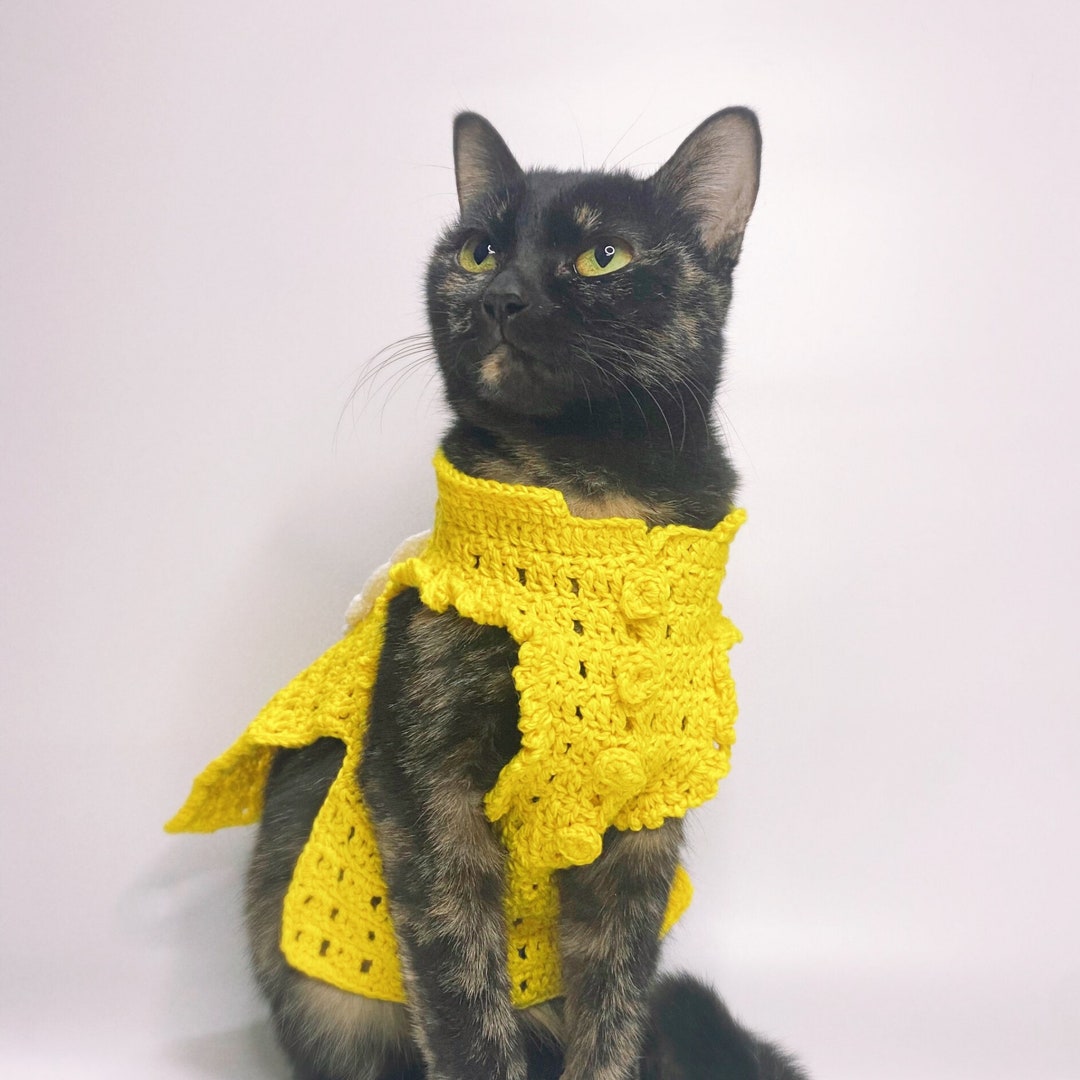 Cute Cat Clothes Small Dress Pet Clothing Pet Apricot Blossom Etsy
