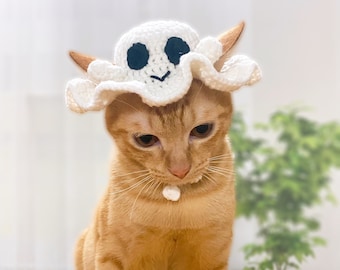 Ghost hat for cats - Pet Halloween Costume