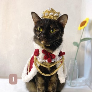 Royal Prince Nobility Clothes For Cats, Prince Crown For Cats, Handmade Pet Clothes, Royal Costume For Cats, Pet Accessories, Halloween Gift