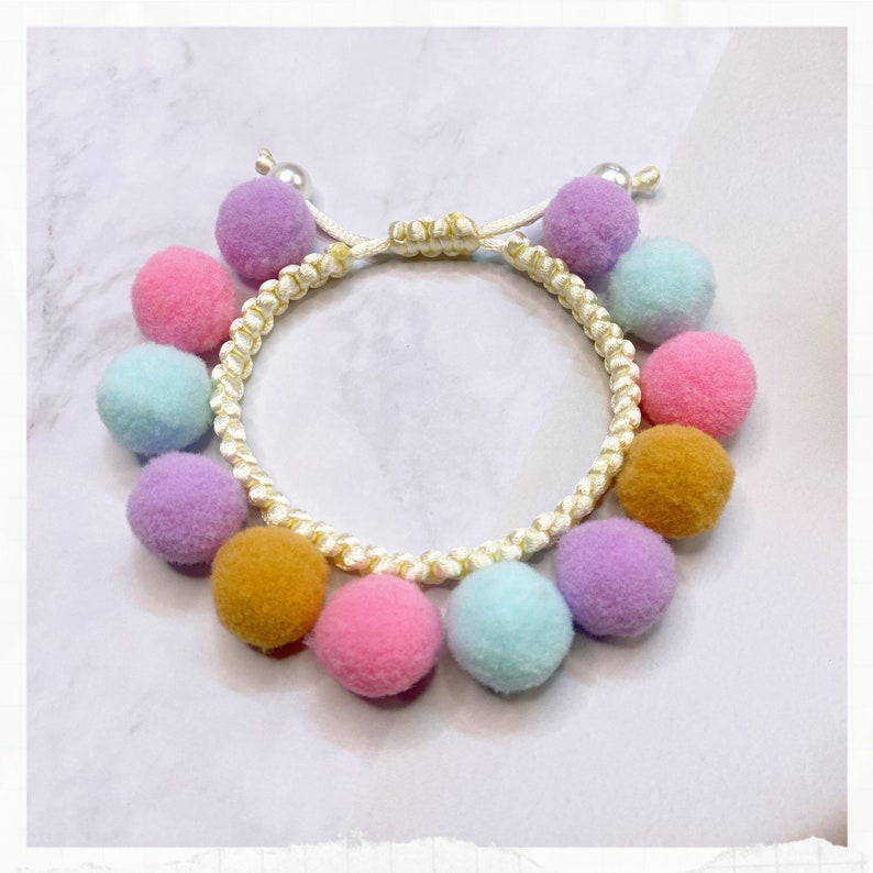 Cat Pearl Collar Dog Collar Pearl Necklace, White Beads With Cute