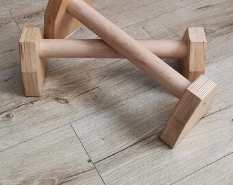 Wooden Parallettes Handstand Calisthenics GYM Fitness Gymnastics Bar Training Parallel Bar Yoga Push Up Crossfit Fitness Equipment