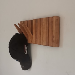Oak wood Wall Mounted Piano Coat Rack,Flip down wall coat rack, Coat rack wall mount, Wooden wall hanger,  Oak wood rack