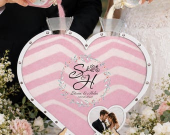 Personalized Sand Ceremony Set for Wedding Unity Ideas Rustic or Beach Decor Gift Custom Unity Sand Frame for Blended Ceremony