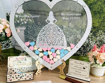 Quinceaneras Sign In Book Photo Booth Quinceanera Guest Book Alternatives Acrylic Guest Book Sweet 15 Quinces Party Decor Sign Guest Book