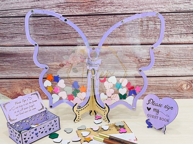 Butterfly Guest Book Wedding Guest Book Mis Quince Guest Etsy