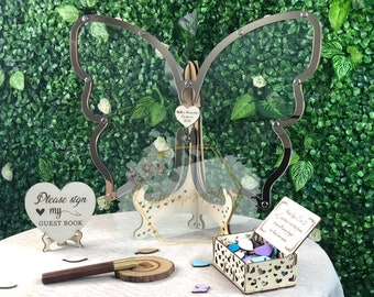 Butterfly Guest Book Wedding Guest Book Alternative Quinceanera Guest Book Butterfly Quinceanera Alternative Guest Book Butterfly Quince