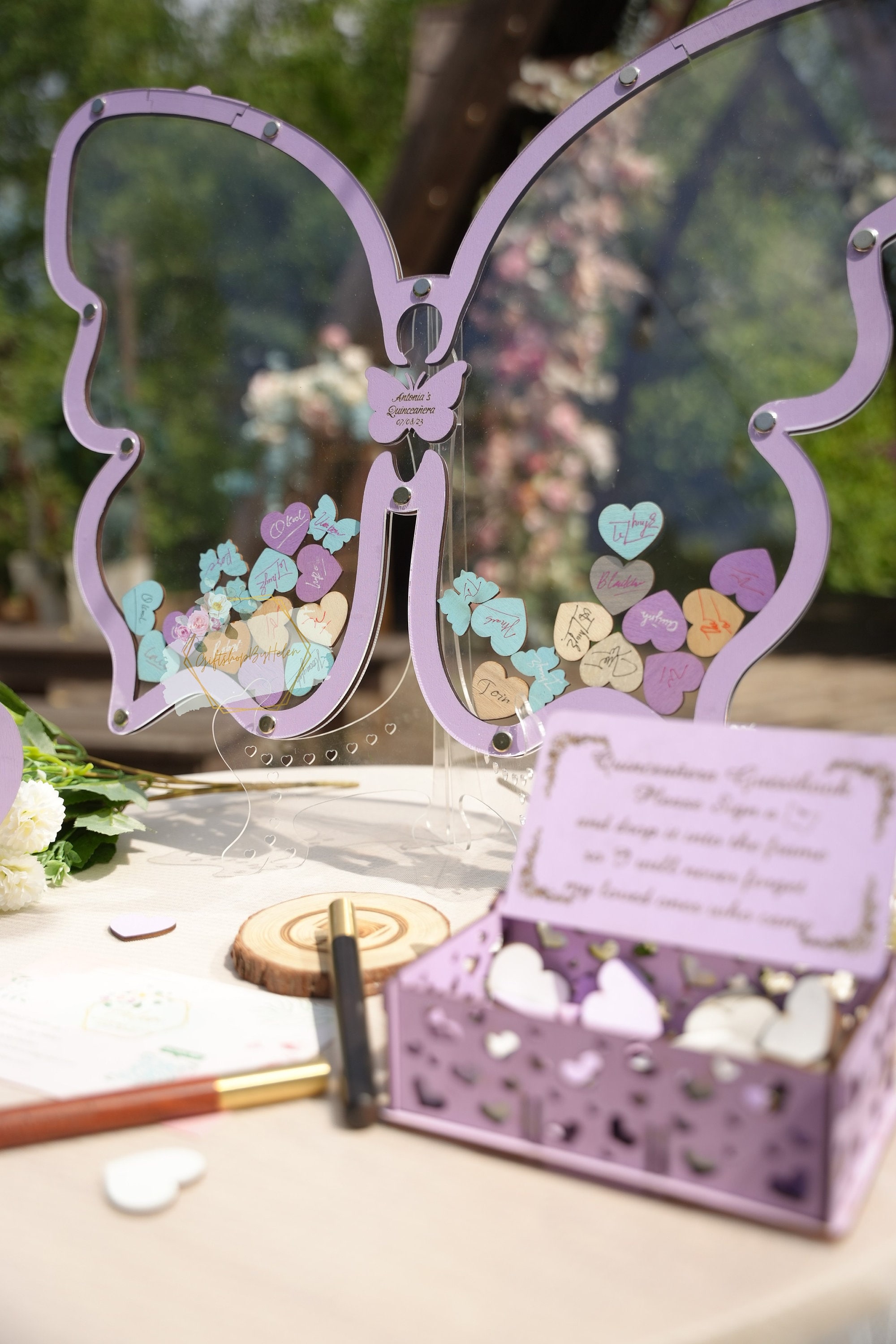 Personalized Quinceañera Butterfly Guest Book Enchanting Etsy