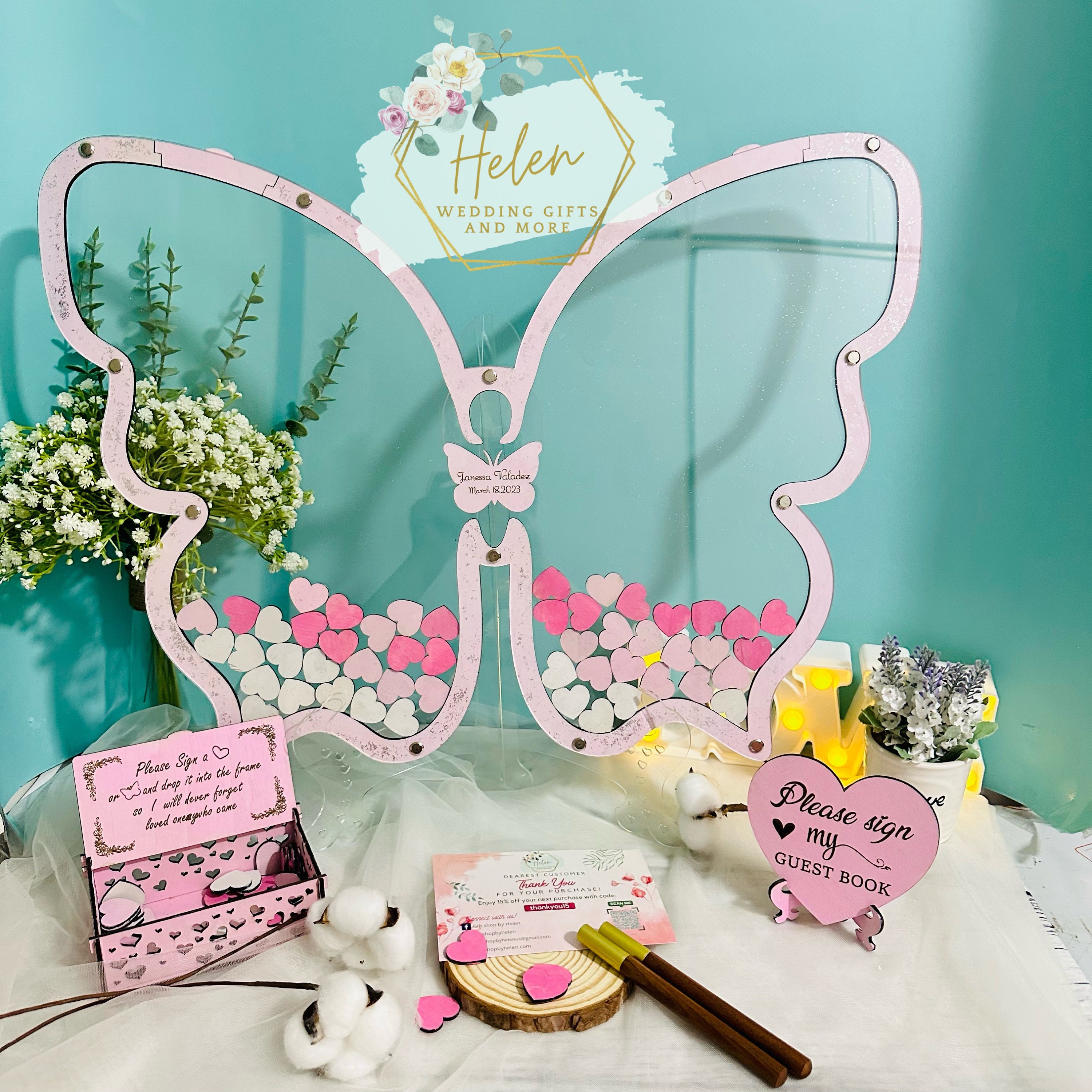 Beautiful Butterfly Guest Book Quinceañera Guest Book Mis Etsy