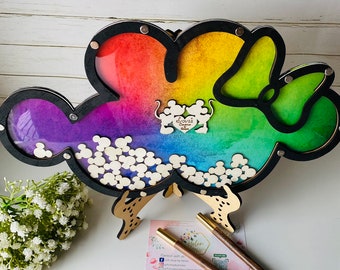 Custom Wedding guest book alternative, GuestBook Disney Theme, Personalized wedding guest book , alternative guest book drop box