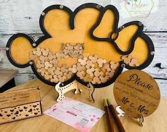 Magical Memories Mouse Guest Book - Mouse Guest Book - Guest book wedding alternative - Frame wedding guestbook -Wedding gift