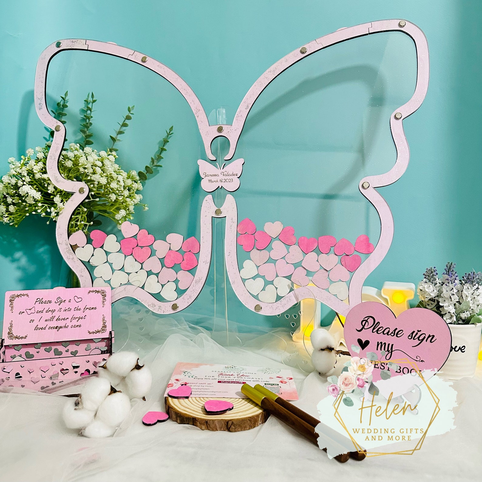 Beautiful Butterfly Guest Book Quinceañera Guest Book Mis Etsy