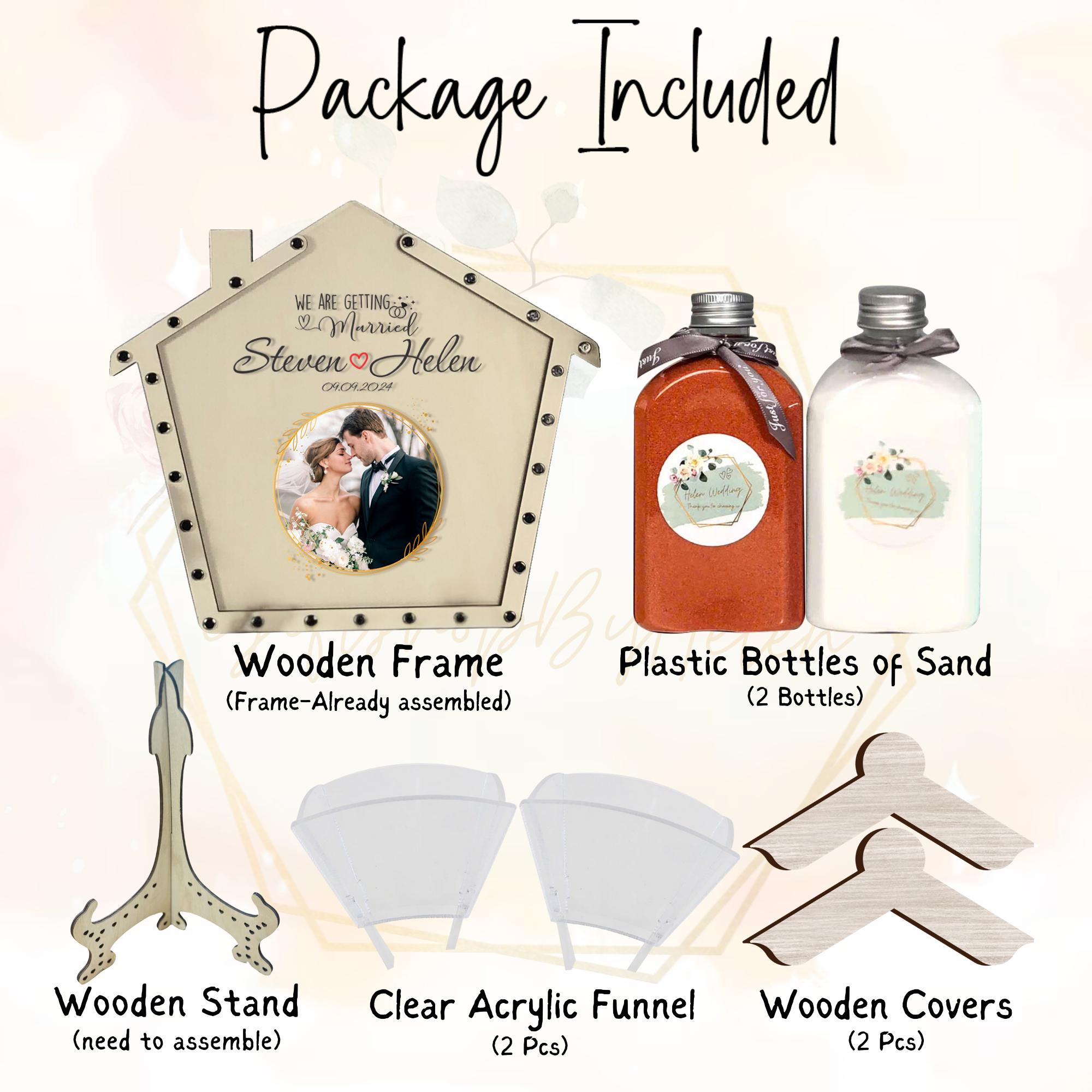 Sand Pouring Ceremony Set Custom Unity Sand Frame for Blended Family ...