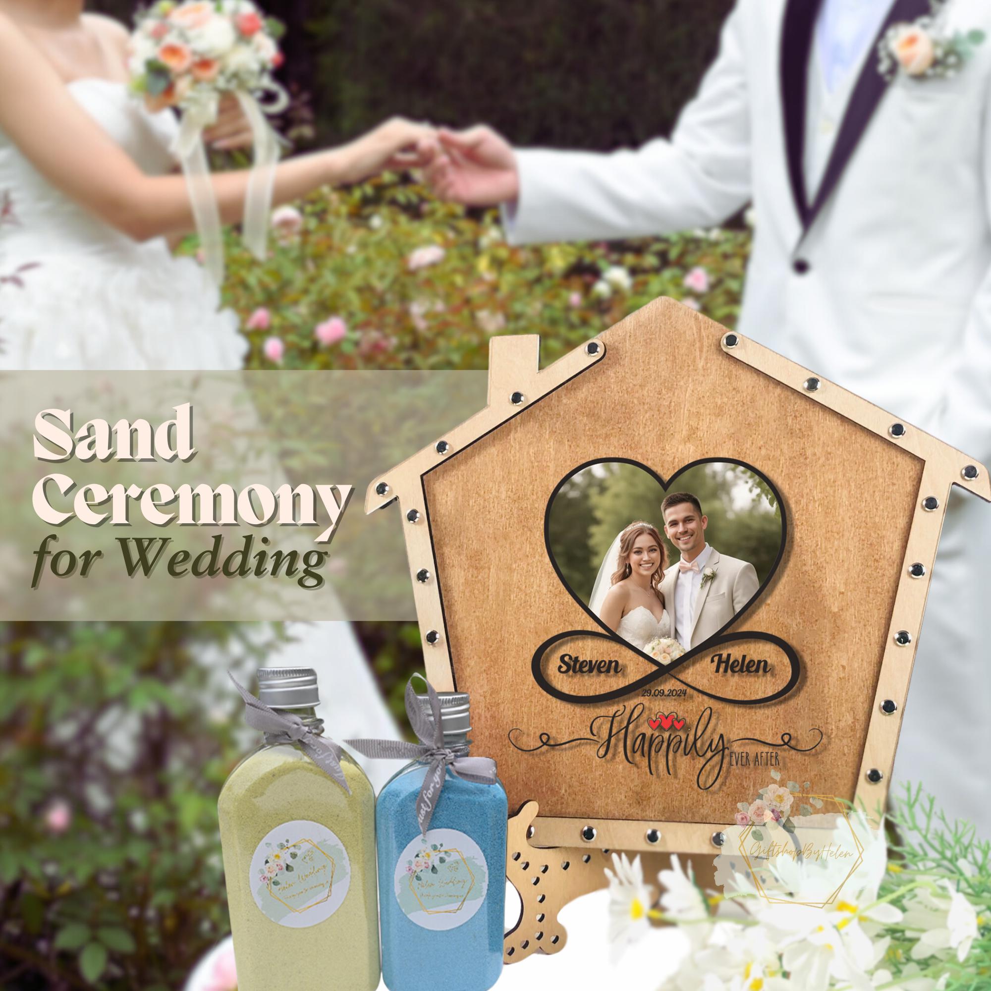 Sand Pouring Ceremony Set Custom Unity Sand Frame for Blended Family ...