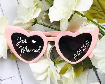 Heart Shaped Sunglasses for Wedding Party Personalized Sunglasses Wedding Favors for Bridal Shower Bridesmaid Gifts Custom Sunglasses