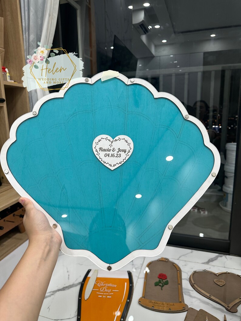 Beach Wedding Guestbook Seashell Guestbook for Beachthemed Etsy