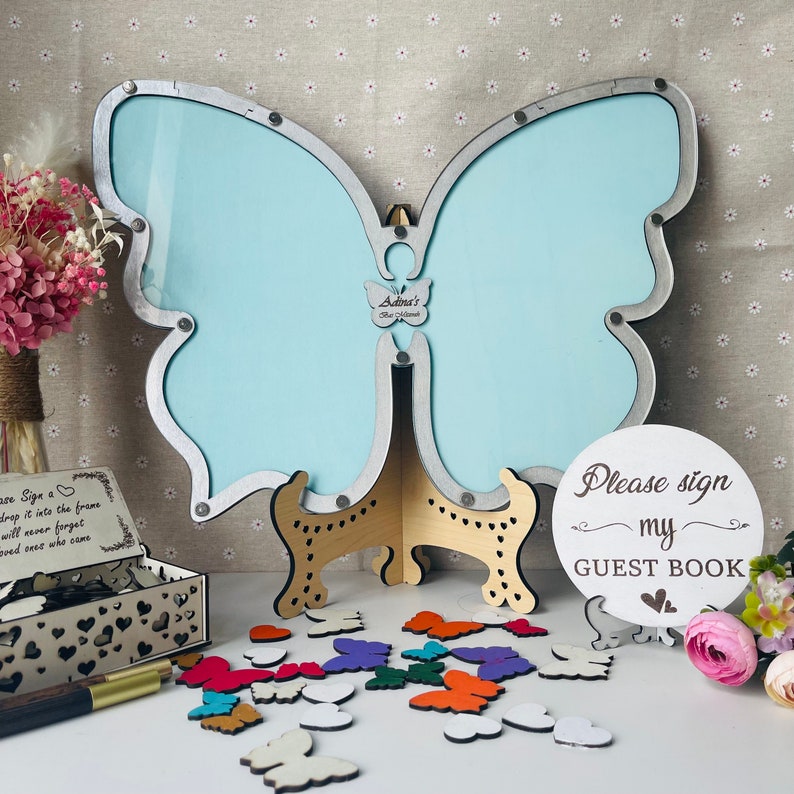 Butterfly Guest Book Wedding Guest Book Mis Quince Guest Etsy