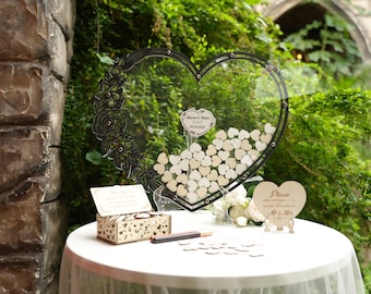 Heart Wedding Guest Book Custom Wedding Guest Book Alternative Unique Guest Book Wedding Decor Personalized Guest Book Heart Wedding Sign