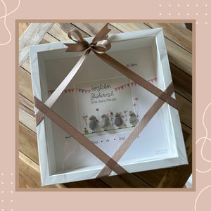 Regalo - Confezione - Immagine di pietra - Pellicola - Etichetta regalo personalizzata - Carta velina con adesivo "Per te" - Caramella a forma di cuore