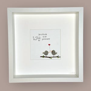 Handwritten stone picture - The most beautiful path is the one shared - PERSONALIZED - Gift - Friendship - Partnership - Love - Picture -