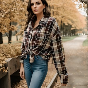 Cozy Plaid Flannel Shirt: Dakota Scottish Tartan Blouse