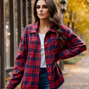 Cozy Plaid Tartan Shirt: Dakota Scottish Tartan Blouse