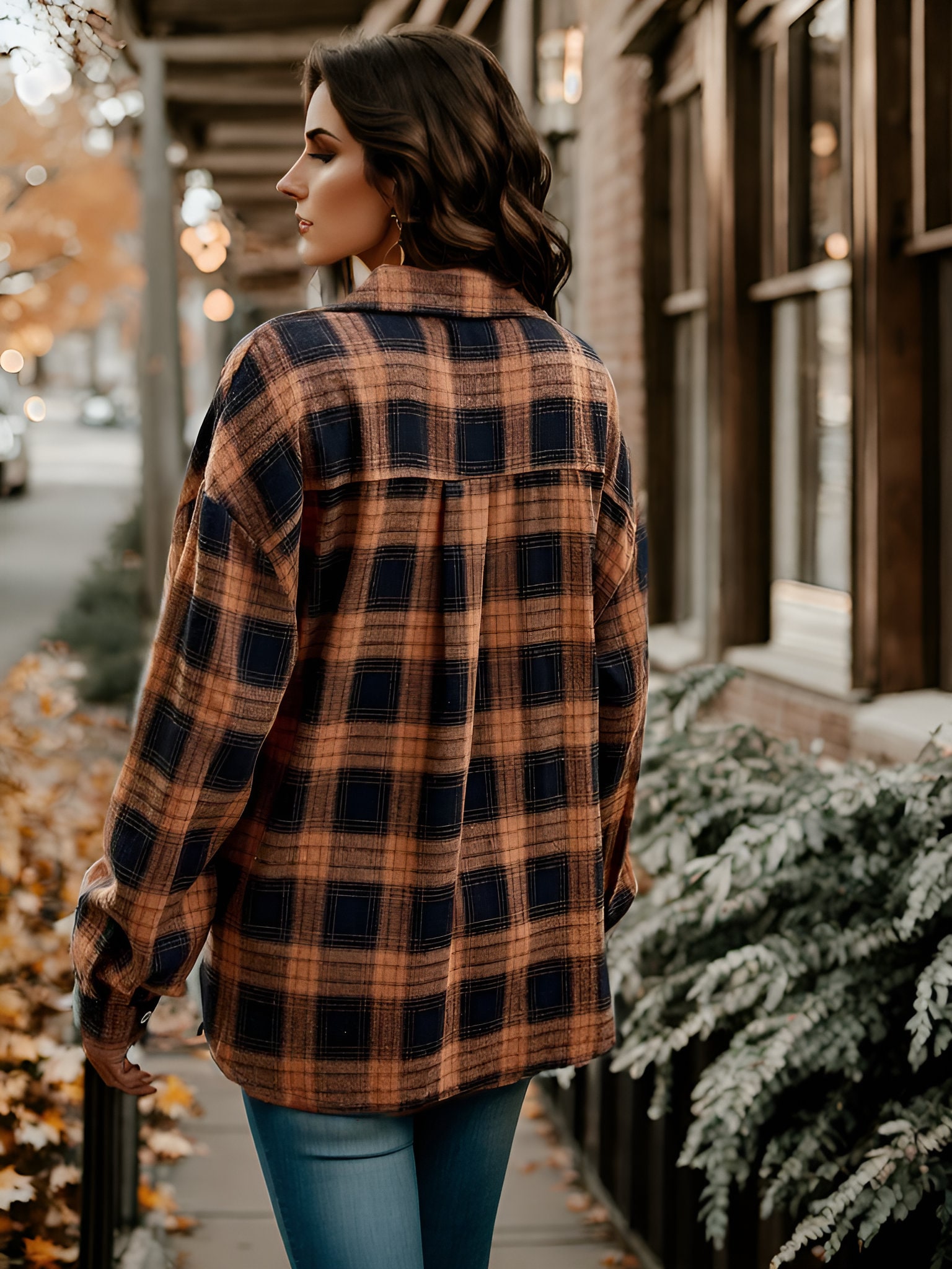 Dakota Plaid Flannel | Women's Oversized Shirt | Autumn Button