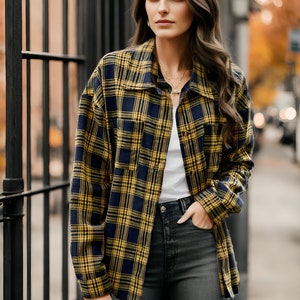 Cozy Flannel Plaid Shirt: Long Sleeve Tartan Blouse