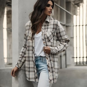 Suzie Cozy Flannel Plaid Shirt - Scottish Button-Up with Long Sleeves - Tartan Flannel Blouse - Christmas Flannel