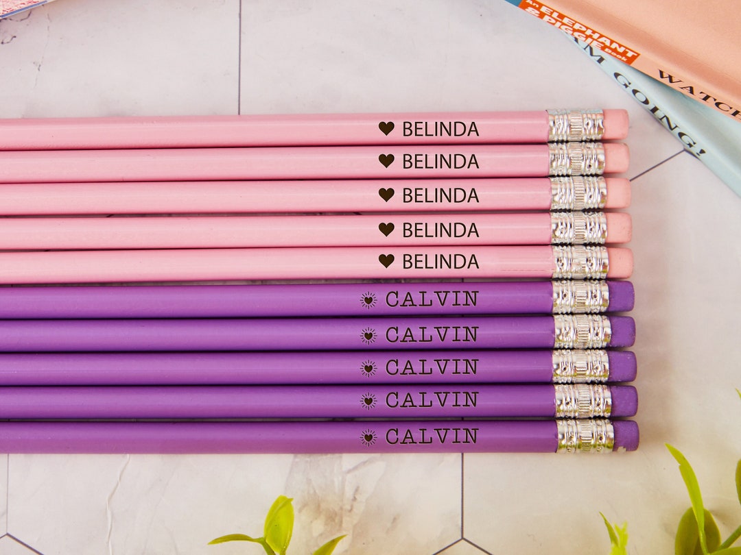 Custom Pencils Cute Personalized Pencils Personalized Gift Etsy
