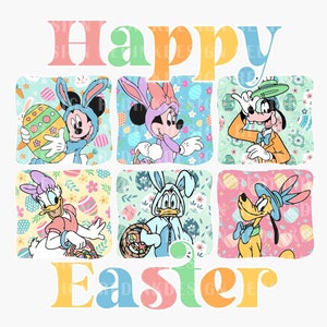 Happy Easter Day PNG, Mouse And Friends Easter Day Png, Bunny Mouse And Friends Png, Easter Bunny Png, Magical Easter Day, Digital Download