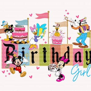 Birthday Girl Png, Happy Birthday Png, Mouse Birthday Girl Png, Family Trip Png, Vacay Mode, Mouse And Friends Png, Birthday Shirt Png