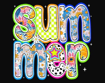 Summer Floral PNG, Coquette Summer Png, Beach Png, Retro Summer Png, Hello Summer Png, Summer Checkered Png, Summer Brushstroke Png