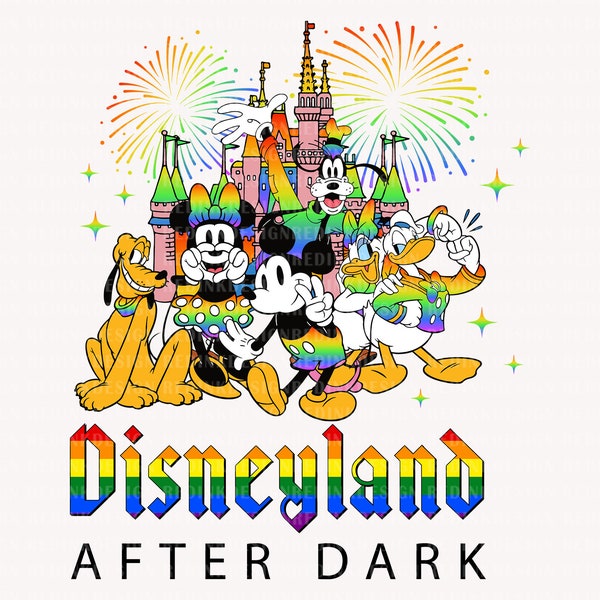 LGBT After Dark Png, Mouse And Friends Png, Rainbow Flag Png, Equality Png, Support LGBT Rights, LGBT Community Png, Magical Castle Png
