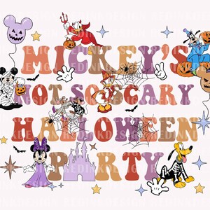 Halloween Party PNG, Retro Halloween Png, Halloween Mouse And Friend Png, Spooky Png, Halloween Masquerade, Halloween Trendy Shirt Png