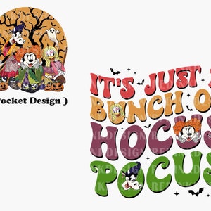 Bundle It&#39;s Just A Bunch Of Hocuss Pocuss PNG, Halloween Png, Mouse And Friends, Spooky Vibes Png, Halloween Witch Png, Halloween Costume