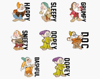 Bundle Seven Dwarfs PNG, Vacay Mode Png, Family Vacation Png, Family Trip Png, Magical Kingdom Png, Family Matching Shirt Png, Princess Png