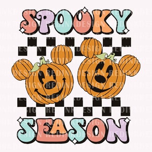 Spooky Season SVG, Halloween Mouse Svg, Halloween Svg, Halloween Pumpkin Svg, Trick Or Treat Svg, Retro Halloween Svg, Digital Download