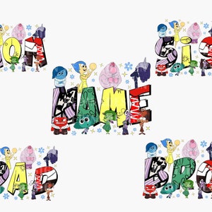 Bundle Inside Out Family Squad PNG, Mentale Gesundheit Png, Logopädie Png, Emotionen Printables, Cartoon Emotionen, personalisierte Inside Out 2