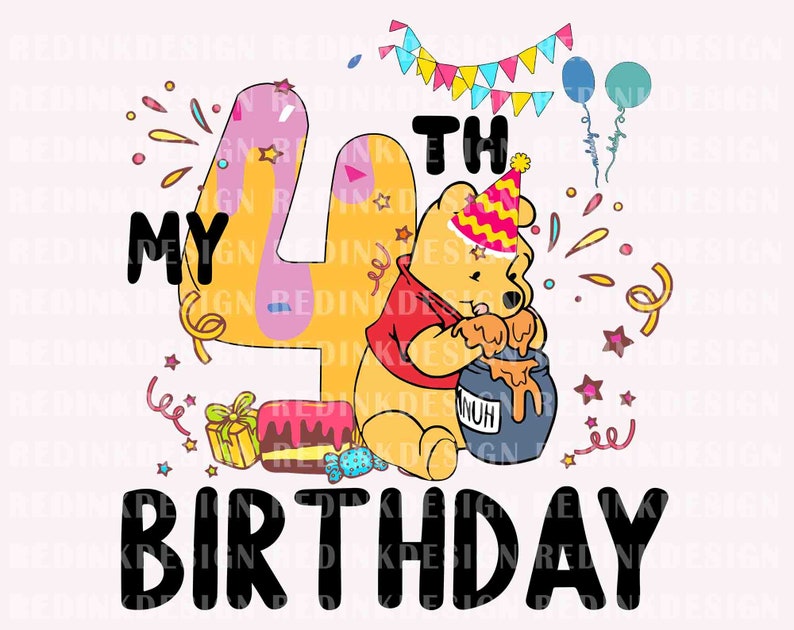 My 4th Birthday Png, It's My Birthday Png, Family Matching Birthday Png ...