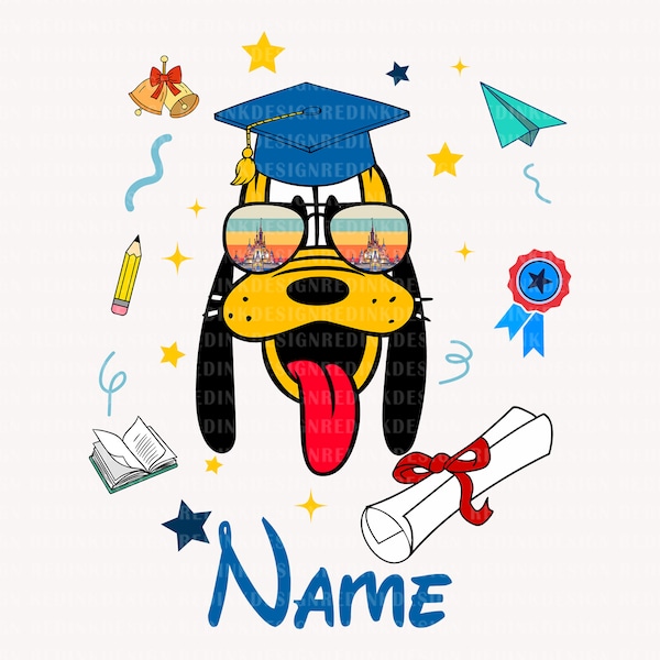 Dog Graduation PNG, Graduate Png, Class Of 2023 Png, Graduation 2023 Png, Graduation Cap Png, Graduation Shirt Design, Custom Name Png