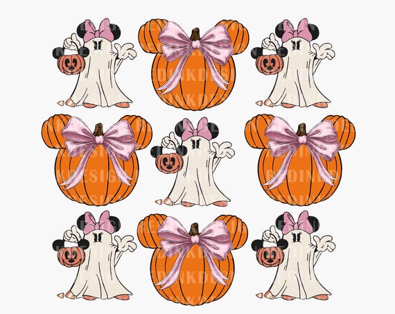 Halloween Mouse PNG, Halloween Ghost Png, Halloween Coquette Png, Spooky Season Png, Trick Or Treat Png, Halloween Pumpkin Png