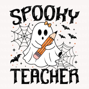 Lehrer Halloween Png, Spooku Lehrer Png, Halloween Lehrer Png, Lustiger Lehrer Png, Geist Lehrer Kürbis Png, Gruseliger Lehrer Sublimation